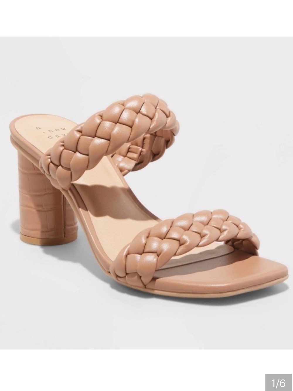 Women's Braided Basil Mule Heels - Neutral Tan